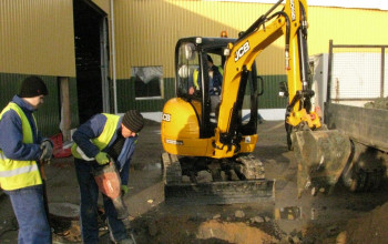 Pierwsze prace z wykorzystaniem nowozakupionej minikoparki JCB 802.5 listopad 2019